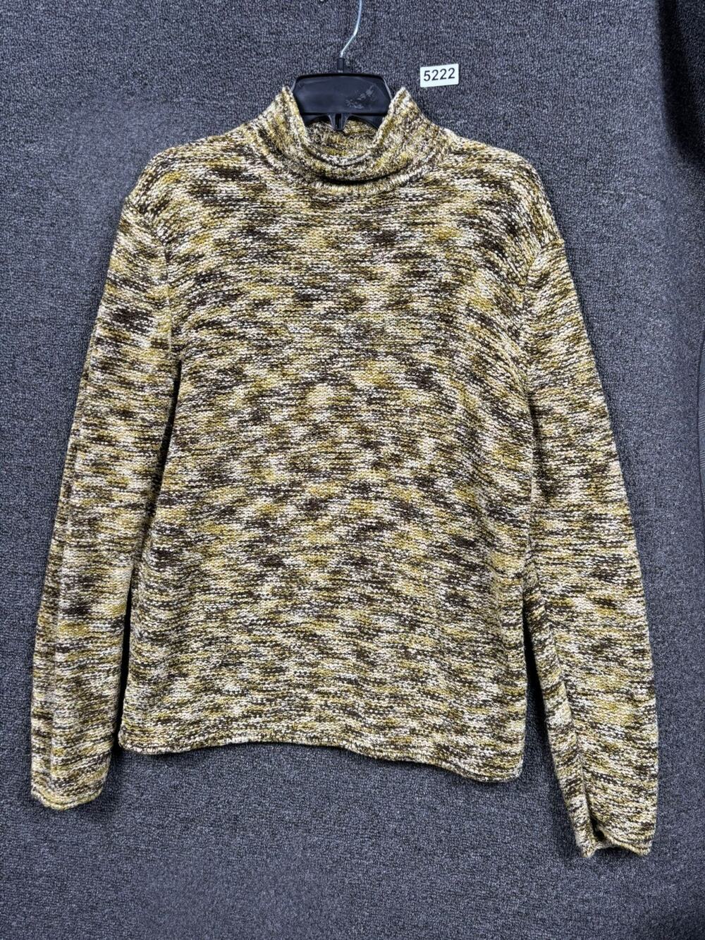 Evan-Picone Knit Mock Neck Sweater Womens Size L Multicolor Long Sleeve Comfy